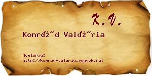 Konrád Valéria névjegykártya